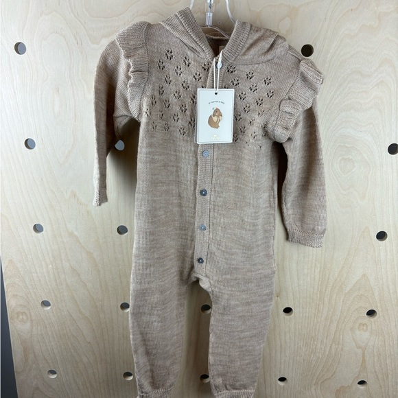 NWT Konges Slojd 100% Merino Wool Tomma Knit Pointelle Onesie Multiple Sizes - Picture 4 of 13